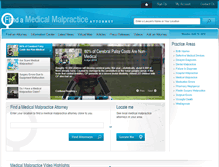 Tablet Screenshot of findamedicalmalpracticeattorney.com